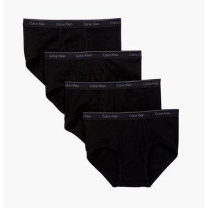 CALVIN KLEIN Men's 4 Pack Classic Fit 100% Cotton Briefs Black Size 2XL NEW